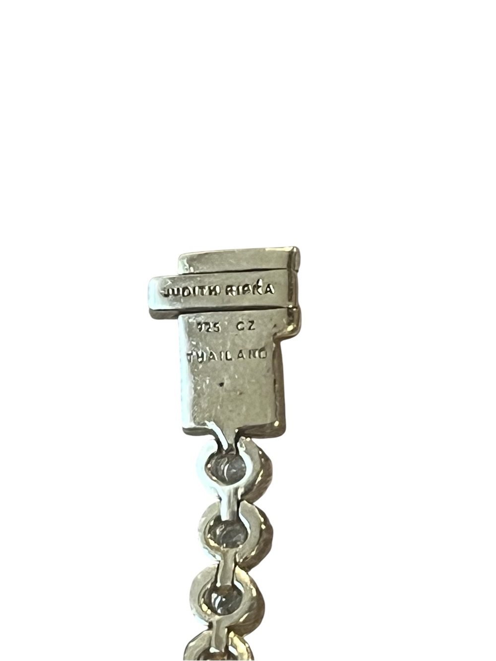 Judith Ripka CZ Sterling 925 Gold Clad Tennis Bracelet - Sparkling Link Design - Picture 5 of 12